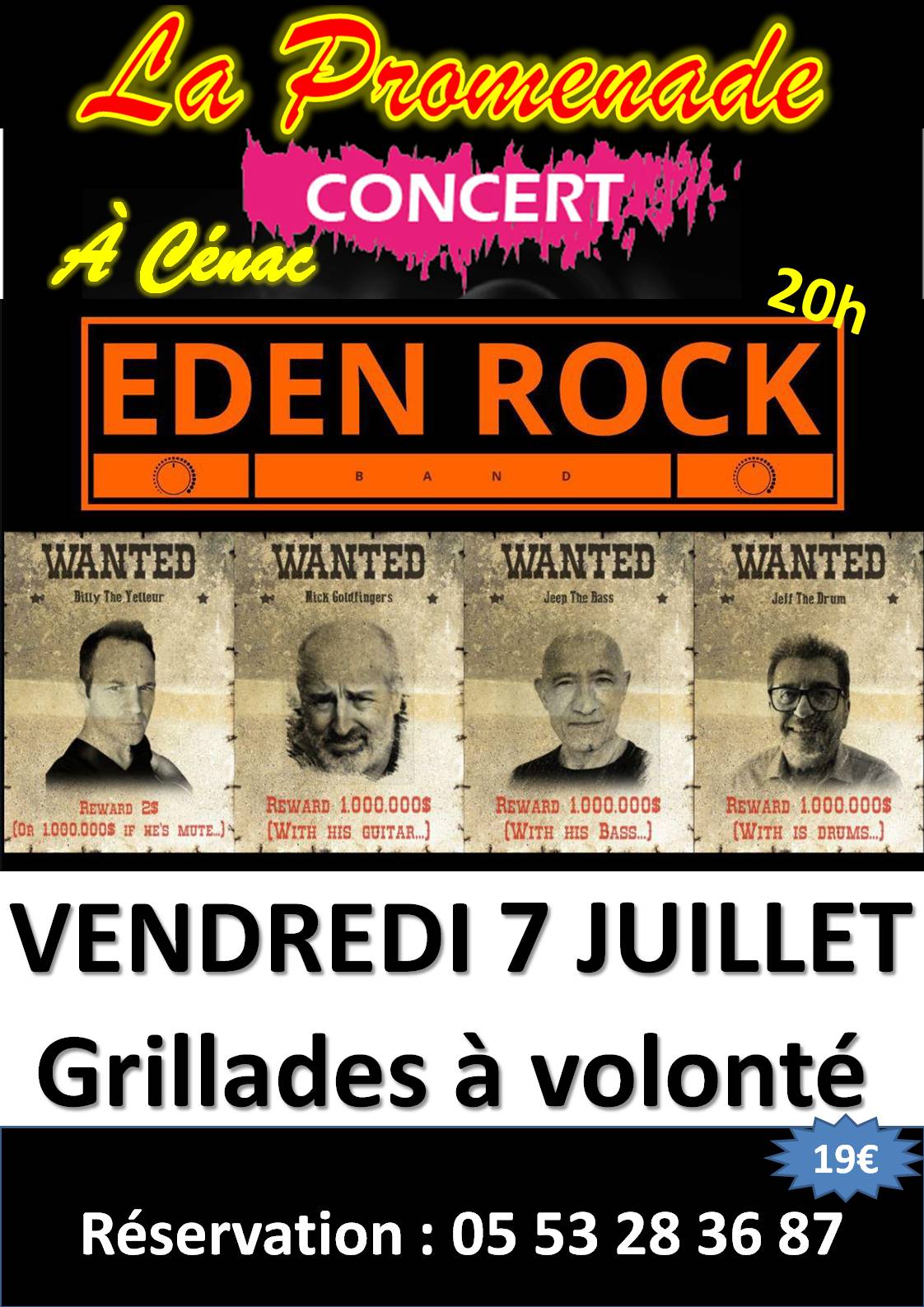 Grillades à volonté avec le groupe EDEN ROCK