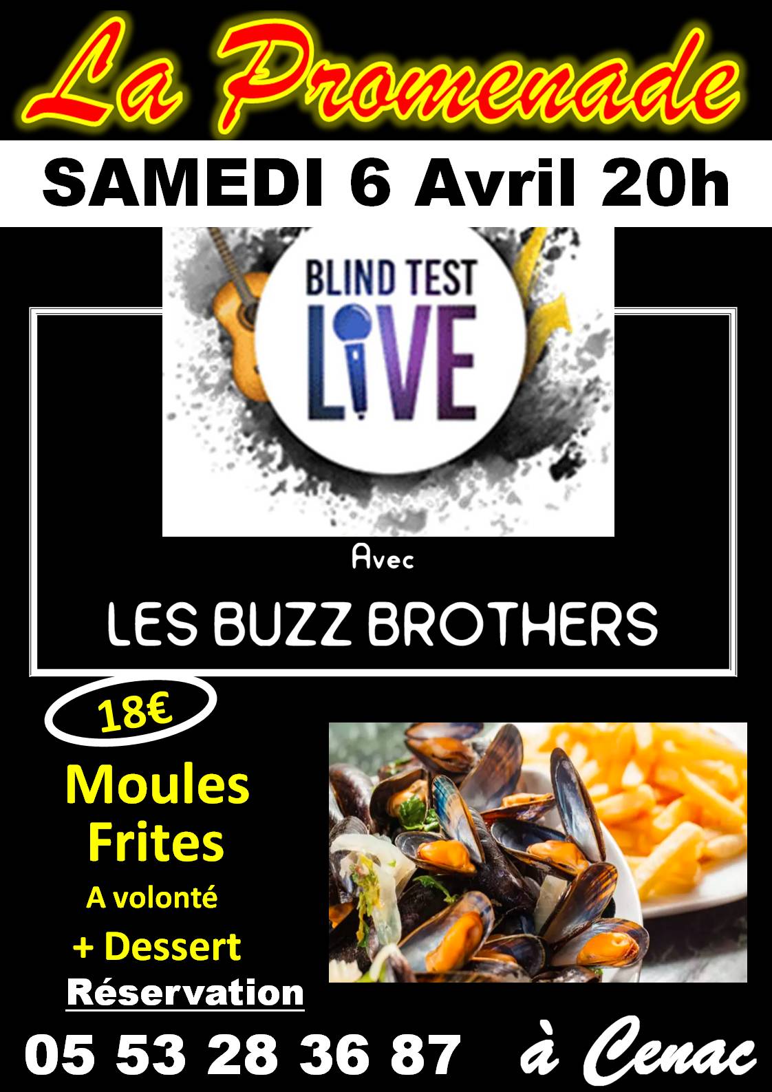 Soirée Moules Frites à volonté